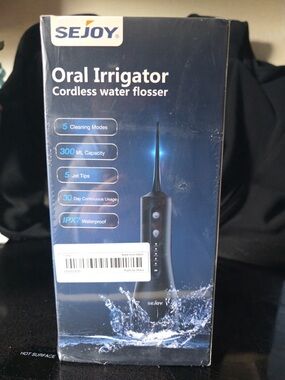 SEJOY Cordless Water Flosser - Black